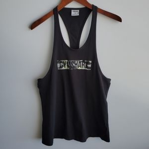 Gymshark Men's Size M Black Block Infill Stringer Racer Back Tank Top Workout